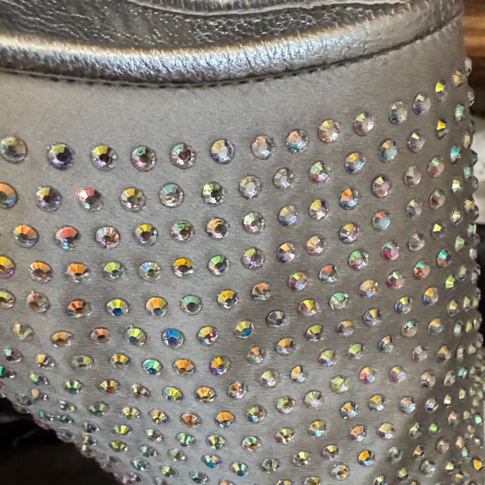 Dune London Silver Studded Heels - Picture 5 of 16